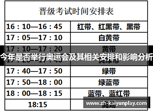 今年是否举行奥运会及其相关安排和影响分析 今年是否举行奥运会及其相关安排和影响分析